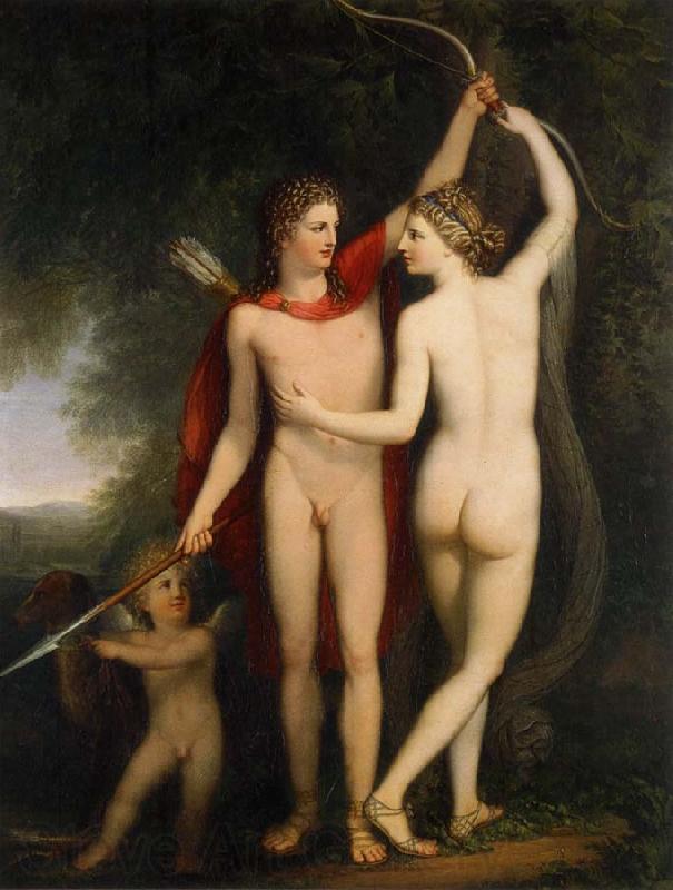 Jonas Akerstrom Venus,Adonis and Amor Norge oil painting art
